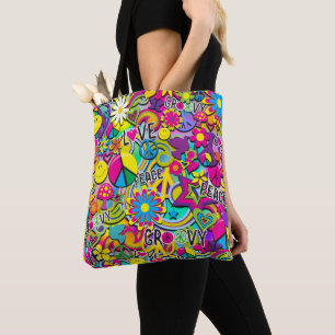 Tote Bag Retro Groovy FUN Années 60 Soixante Funky