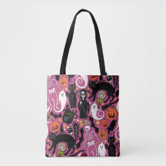 Tote Bag rétro halloween bublegum