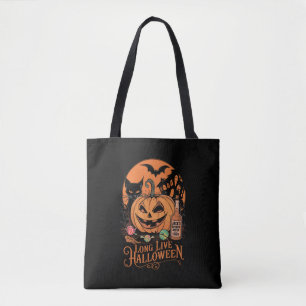 Tote Bag Rétro Halloween Vive l'automne Saison effrayante