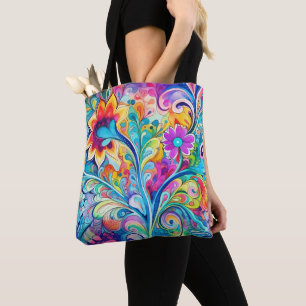 Tote Bag Rétro Hippsychedelique 70s 60s Hip