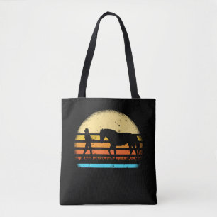 Tote Bag Retro Horse Show Riding Equestre Vintage Cowgirl