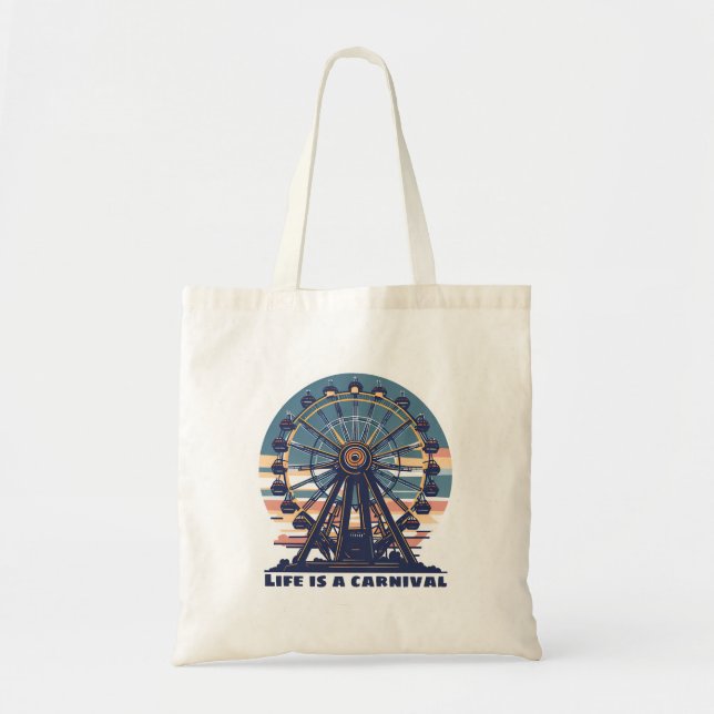 Tote Bag Retro Life est un carnaval (Devant)