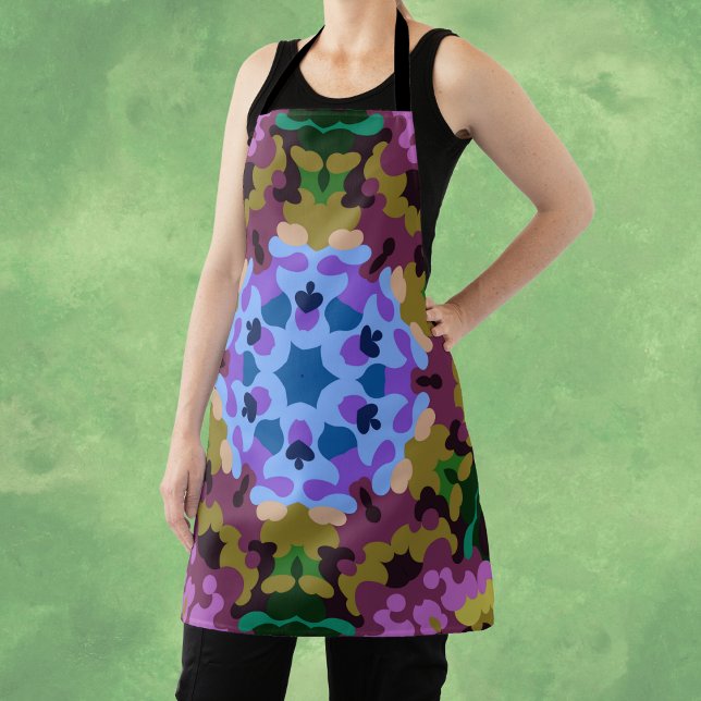 Tote Bag Rétro Mandala bleu violet et jaune (Créateur téléchargé)