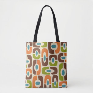 Tote Bag Retro Mid-Century moderne Cosmique Abstrait Motif