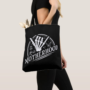 Tote Bag Retro Motherhood Rock Skeleton Sarcastic Mom Cadea