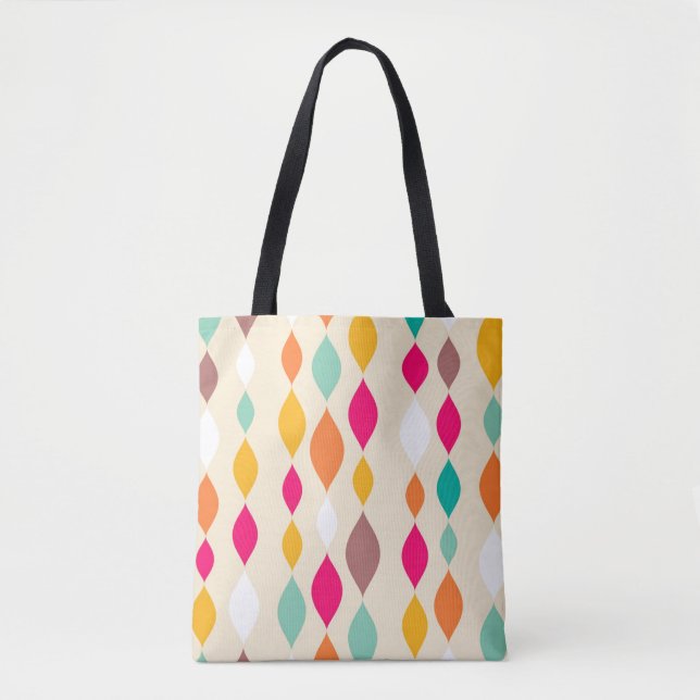 Tote Bag Rétro motif d'abrégé sur style (Devant)