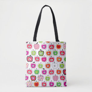 Tote Bag Rétro motif mignon de pomme