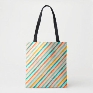 Tote Bag Rétro motif rayé grunge