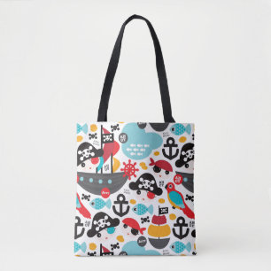 Tote Bag Rétro navigation d'illustration de pirates