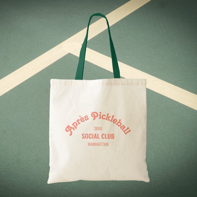 Tote Bag Retro Pink Après Pickle Ball Social Club (Créateur téléchargé)