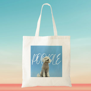 Tote Bag Retro Poodle Recherche vers l'art du ciel bleu