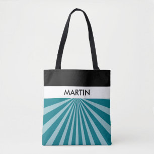 Tote Bag Retro Rays blanc transparent + votre idée