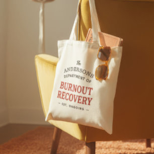 Tote Bag Rétro Récupération de l'épuisement Nom de famille 