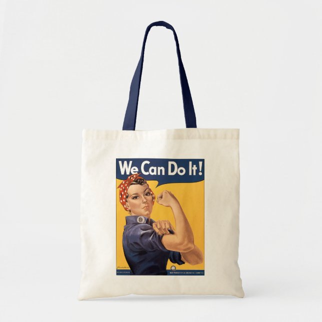 Tote Bag Retro Rosie Nous Pouvons Le Faire (Devant)