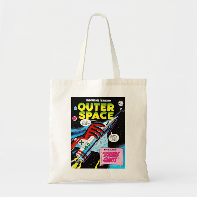 Tote Bag Retro Sci-Fi Adventure Outer Space Comics Cover T- (Devant)