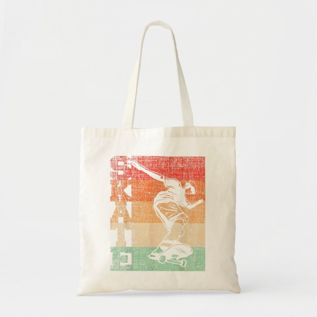 Tote Bag Retro Skate Skate Skateboard Skateboard (Devant)