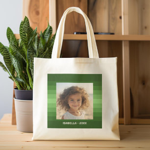Tote Bag Retro Stripes - Christmas Green - Simple Photo