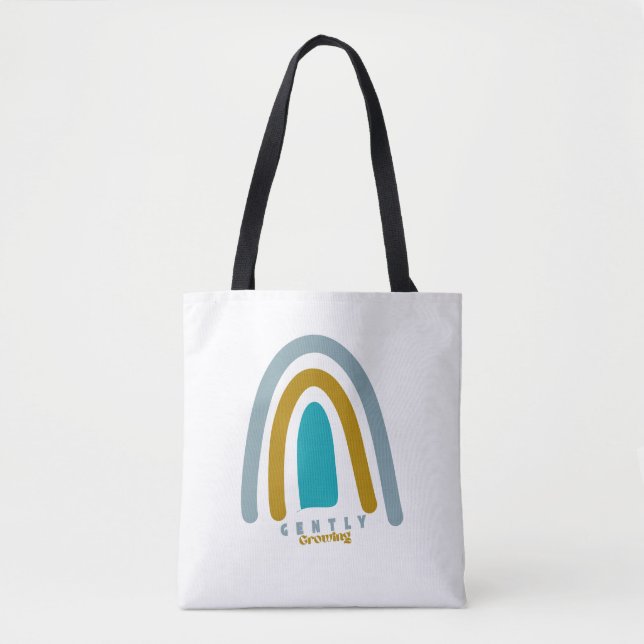 Tote Bag Retro Sun Mental Health Quote  (Devant)