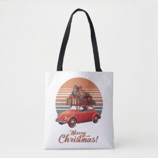 Tote Bag Retro Sunset Christmas