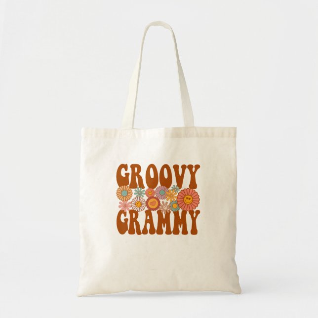 Tote Bag Retro Super Grammy Matching Famille Anniversaire (Devant)