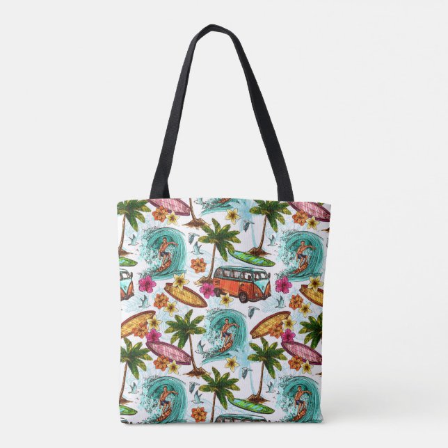 Tote Bag Retro Surfing (Dos)