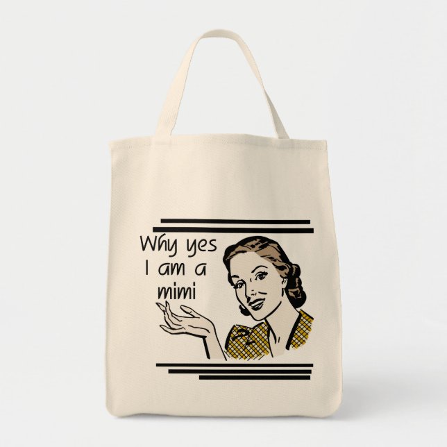 Tote Bag Rétro T-shirts Mimi et cadeaux (Devant)