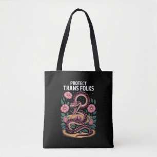 Tote Bag Rétro Trans Pride Trans Right Protège les Trans Fo