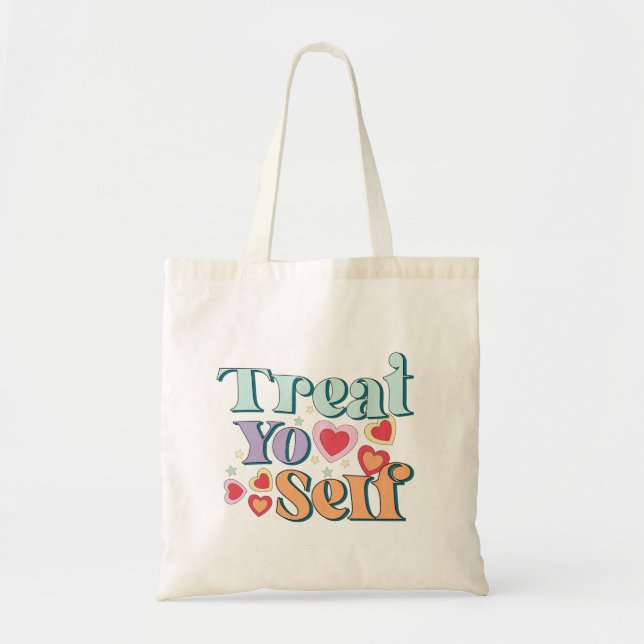 Tote Bag Retro Treat Yself (Devant)