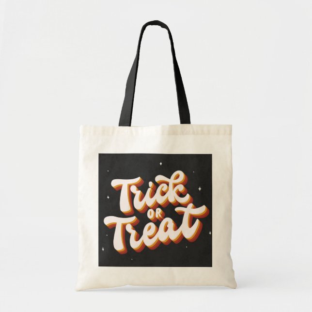 Tote Bag Retro Trick ou Treat (Devant)