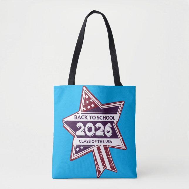 Tote Bag Retro USA Class of 2026 Retour à l'école (Devant)