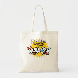 Tote Bag Retro Vintage Game Cuphead Run Et Shoot Cadeau Pou