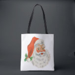 Tote Bag Rétro Vintage Jolly Santa Claus de Christmas<br><div class="desc">Un sac fourre-tout avec une photo festive et rétro. Le vieux Père Noël Jolly avec ses joues rousses et son sourire chaleureux et amical. Un peu de nostalgie de l'ancienne école pour les vieux temps,  cette image rappelle les souvenirs des célébrations du passé de Noël.</div>