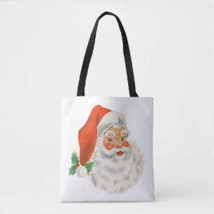 Tote Bag Rétro Vintage Jolly Santa Claus de Christmas