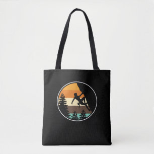 Tote Bag Retro Vintage Mountain Climber Rock Escalade Lover