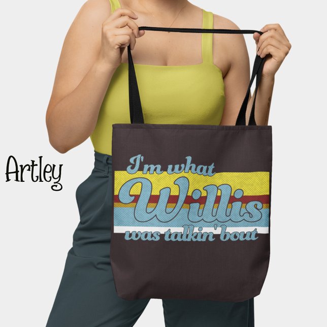 Tote Bag Retro Whatcha parlant de Willis (Créateur téléchargé)