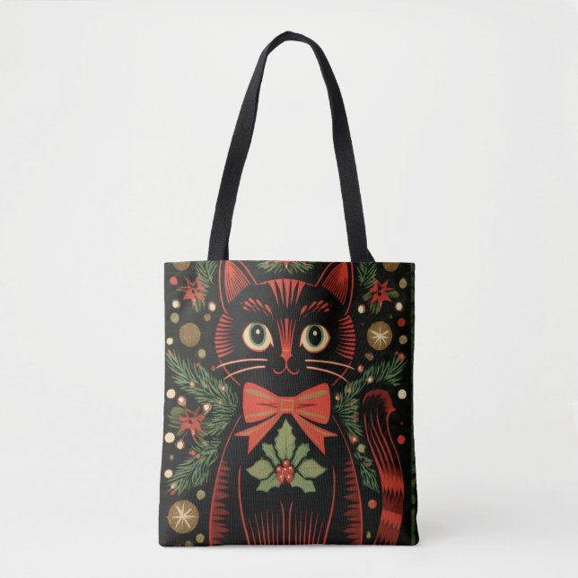 Tote Bag RetroXmasCat  (Devant)