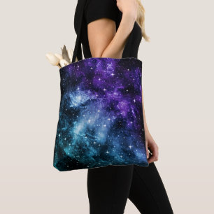 Tote Bag Rêve de nébuleuse de galaxie Turquoise #1