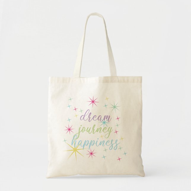 Tote Bag Rêve, Voyage, Bonheur (Devant)