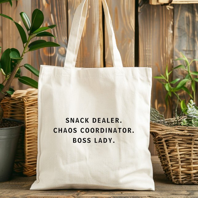 Tote Bag Revendeuse de friandises Coordonnatrice du chaos P (snack dealer chaos coordinator boss lady mom tote bag, mothers day gift)