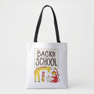 Tote Bag Revenir à l'école Animaux Conception de sécurité