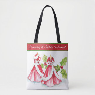 Tote Bag Rêver d'une Fourre-tout de Noël blanche