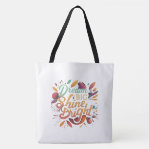 Tote Bag Rêver grand, brillant - Inspirer Fourre-tout à l'é