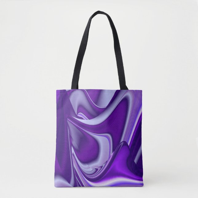 Tote Bag Rêves arc-en-ciel à fleurs violettes (Devant)