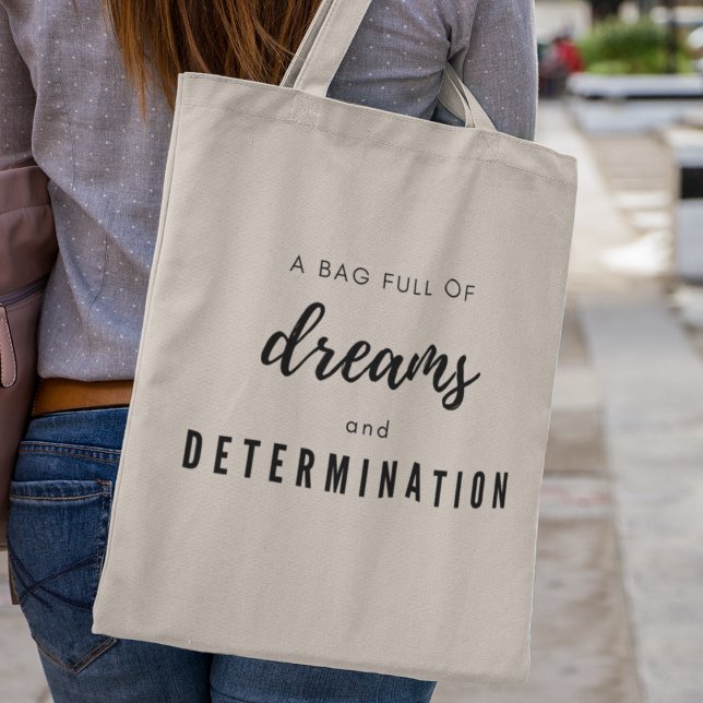 Tote Bag Rêves et détermination Message unique (Let the world know you're ready to conquer your aspirations!)