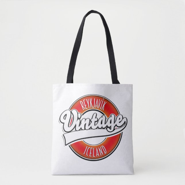 Tote Bag Reykjavík Islande logo vitnage (Devant)