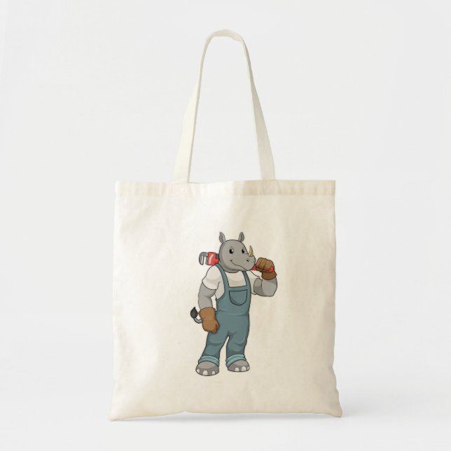 Tote Bag Rhino en Handyman avec Pince à pompe à eau (Devant)