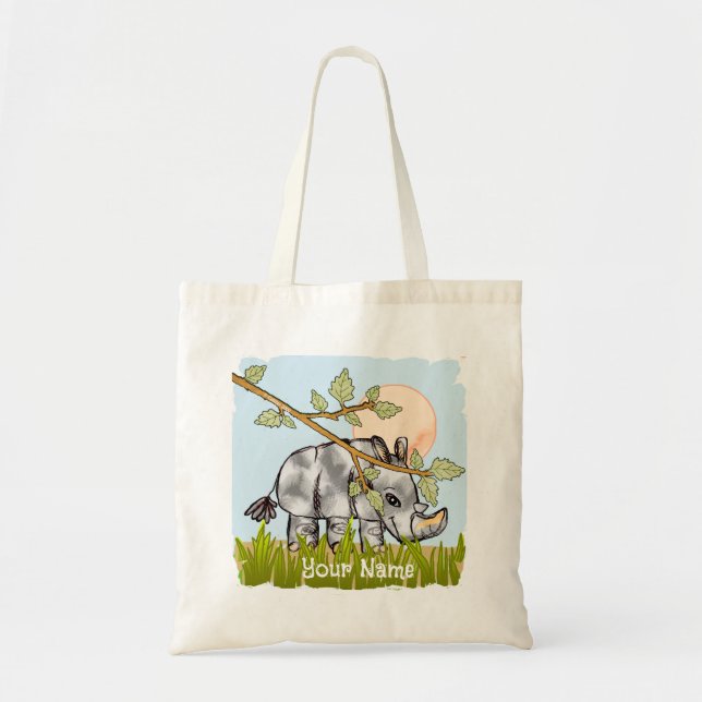 Tote Bag Rhinocéros se cachant  (Devant)