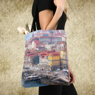 Tote Bag Ribeira et la rivière Douro. Porto, Portugal.