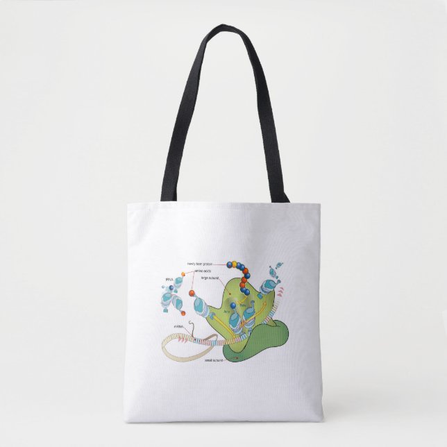 Tote Bag Ribosome mRNA tRNA molecules proteins Diagram  (Devant)