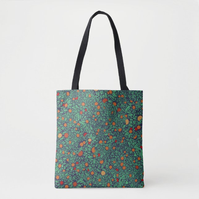 Tote Bag Rich Orchard : Vintage Tree Motif. (Devant)